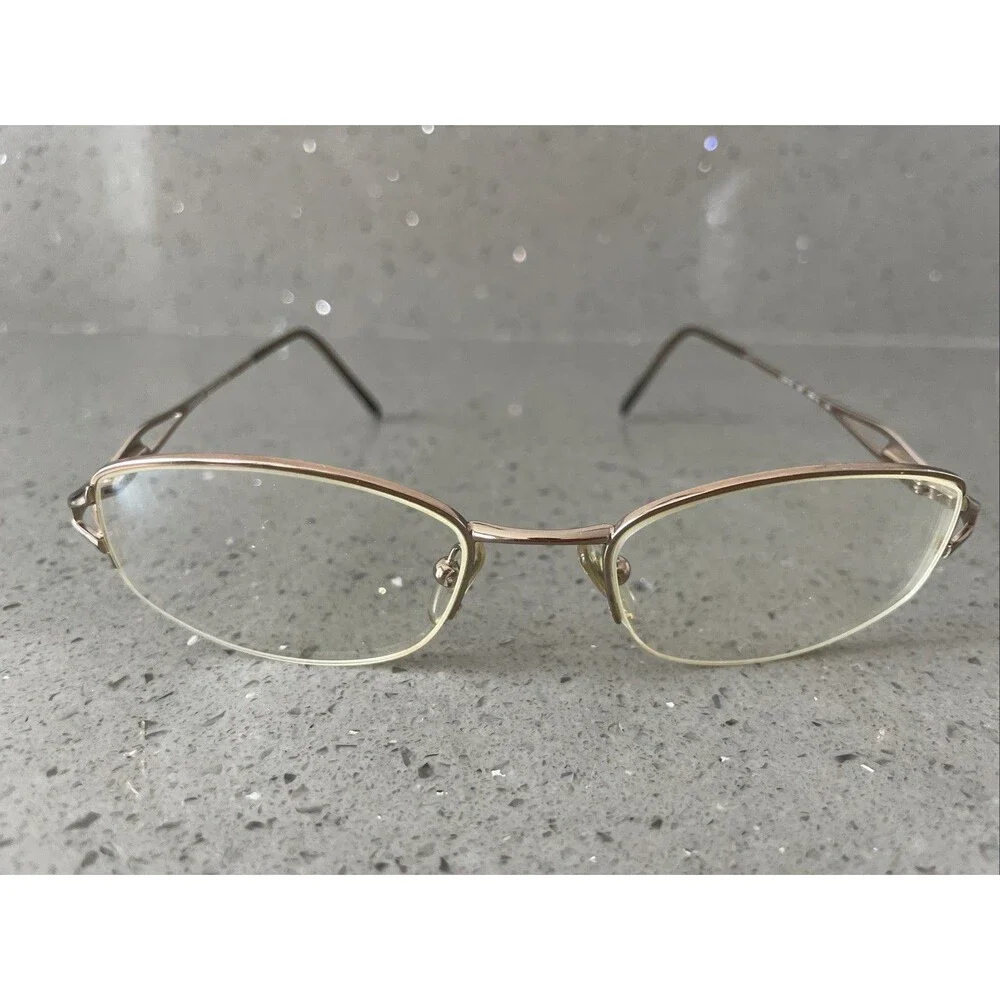Sferoflex Eyeglasses Frames ONLY 2503-B 267 Rose Gold Half Rim Oval 49-18-130